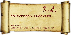 Kaltenbach Ludovika névjegykártya